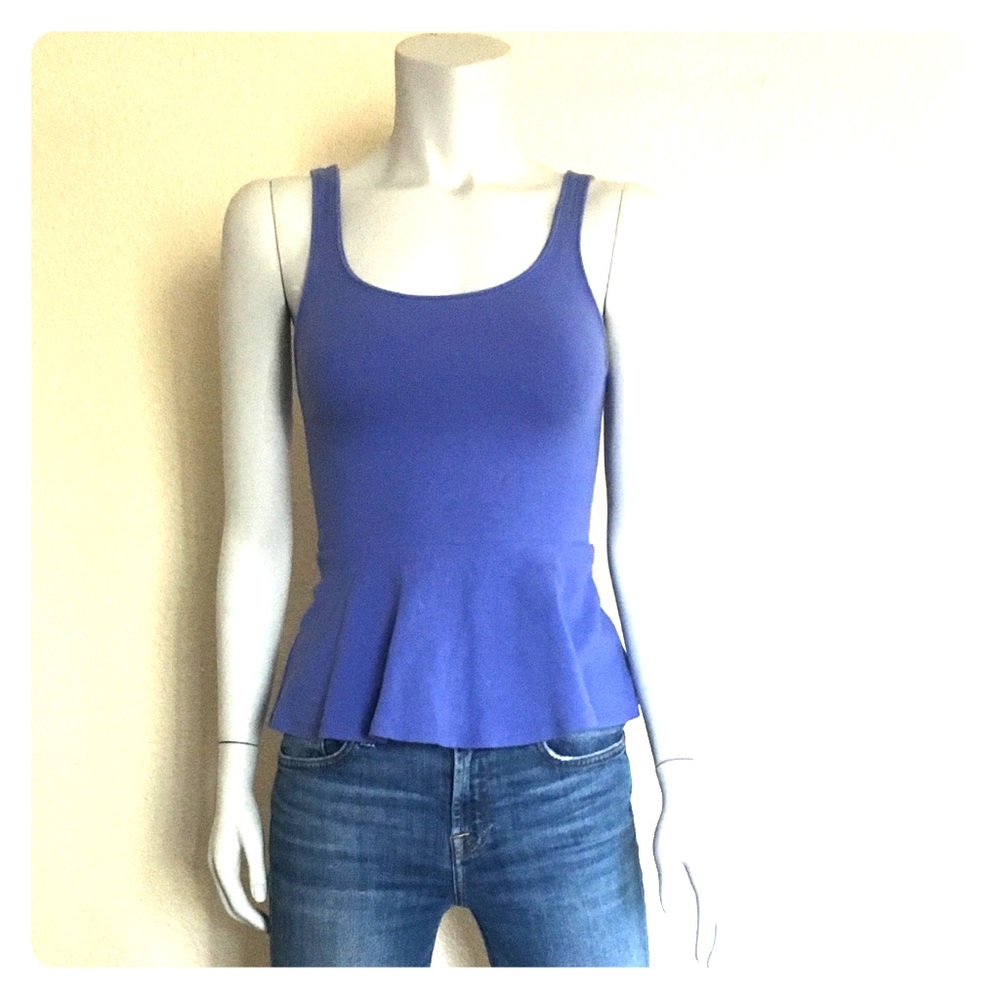 Blue peplum top!